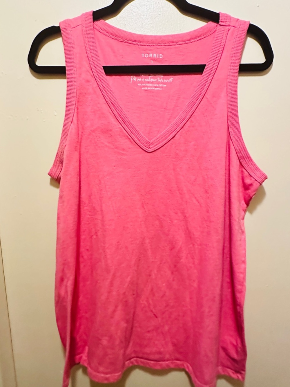torrid Bright Pink V-Neck Tank Top